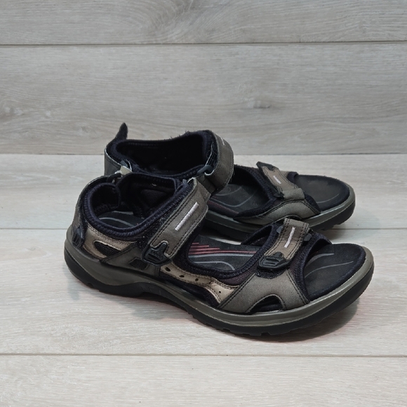 Ecco Women Yucatan Hook&loop Sandals Shoes Sz 39/8-8.5 - Picture 1 of 12